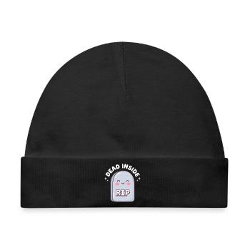 Niedliches RIP Grabstein-Design - Baby Premium Organic Mütze - Schwarz - Vorne