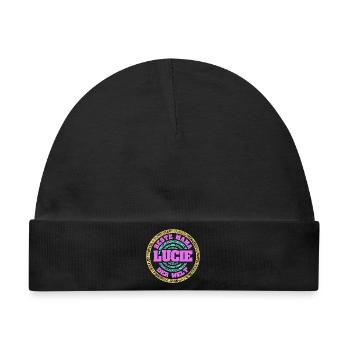 Mama Lucie - Baby Premium Organic Mütze - Schwarz - Vorne