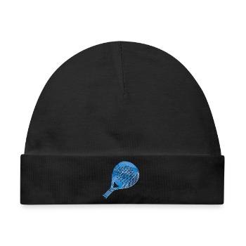 PADEL Racket Shirt, Hoodie, Tasse, Mütze - Baby Premium Organic Mütze - Schwarz - Vorne