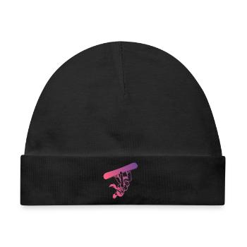 Slopestyle Salto Freestyle Wintersport Action - Baby Premium Organic Mütze - Schwarz - Vorne
