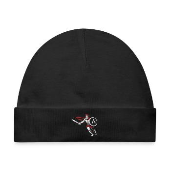 Spartan Attack Sword Shield Spartan-Maskottchen - Baby Premium Organic Mütze - Schwarz - Vorne