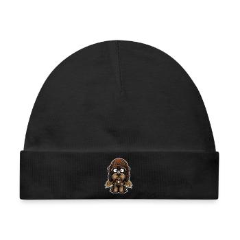 Steampunk Aviator Dog Messing Mechanische Flügel - Baby Premium Organic Mütze - Schwarz - Vorne