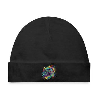 Kamera Fotografie Fotograf Spiegelreflex - Baby Premium Organic Mütze - Schwarz - Vorne