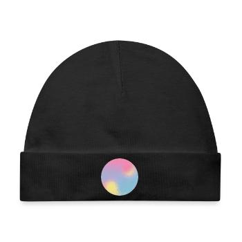 Aura-Check-Pastellgradientensphäre - Baby Premium Organic Mütze - Schwarz - Vorne