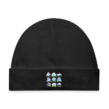 Wolkenlandschaften Cartoon Set - Baby Premium Organic Mütze - Schwarz - Vorne