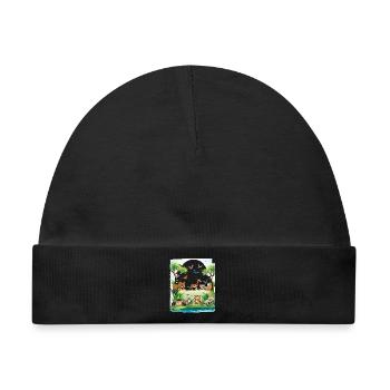 Tierwelt Jungle Parade - Baby Premium Organic Mütze - Schwarz - Vorne