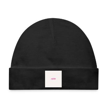 "MOOD" Grafik-T-Design - Baby Premium Organic Mütze - Schwarz - Vorne