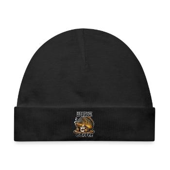 Lustiges Karpfen-Kaffeefischen-Design - Baby Premium Organic Mütze - Schwarz - Vorne