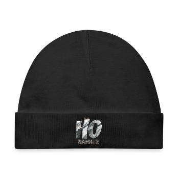 SPUR H0 BAHNER – Marmor Edition - Baby Premium Organic Mütze - Schwarz - Vorne