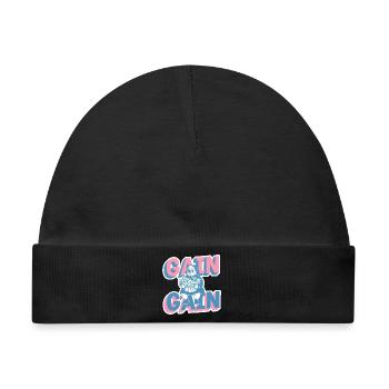 Gain Gain Gym-Mädchen Cartoon - Baby Premium Organic Mütze - Schwarz - Vorne