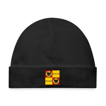 Deutschland Quadrat Wappen - Baby Premium Organic Mütze - Schwarz - Vorne