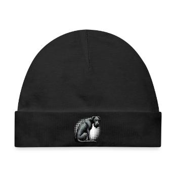 Irischer Wolfshund Wolfshundbesitzer Wolfshundfan - Baby Premium Organic Mütze - Schwarz - Vorne