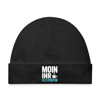 Moin Ihr Flitzpiepen Norddeutsch Hamburg Büro Moin - Baby Premium Organic Mütze - Schwarz - Vorne