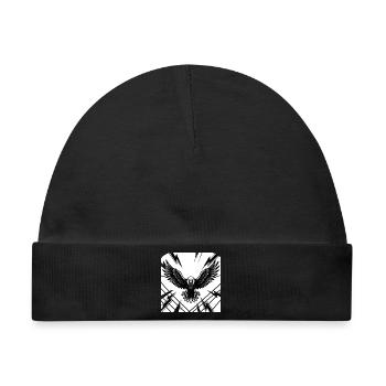 Adlersturm - Monochrom - Baby Premium Organic Mütze - Schwarz - Vorne