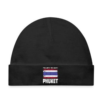 Phuket Koordinaten - Baby Premium Organic Mütze - Schwarz - Vorne