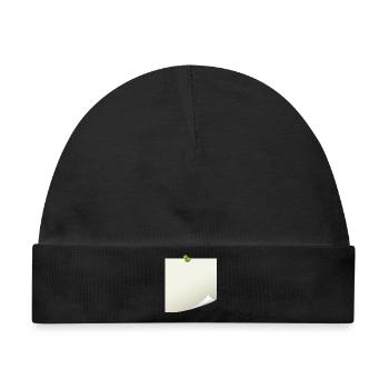 Post-it Zettel - Baby Premium Organic Mütze - Schwarz - Vorne