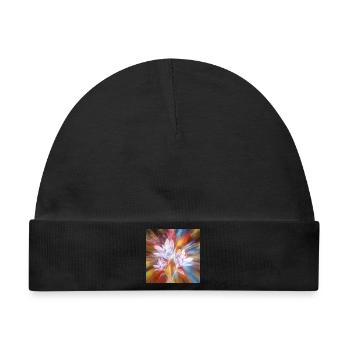Abstrakte Blumen moderne Kunst - Baby Premium Organic Mütze - Schwarz - Vorne