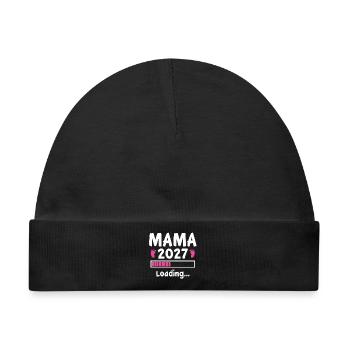 Mama 2027 Herzschlag Werdende Mutter 2027 - Baby Premium Organic Mütze - Schwarz - Vorne