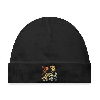 Cartoon B-Boy - Baby Premium Organic Mütze - Schwarz - Vorne