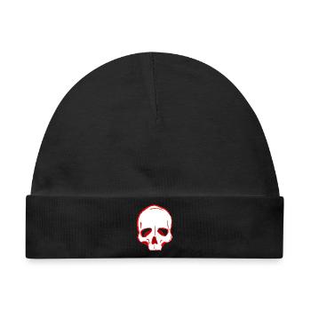 Dark Sketch Skull Grafik - Baby Premium Organic Mütze - Schwarz - Vorne