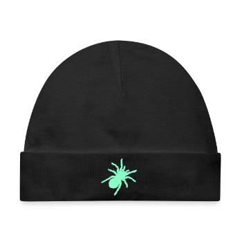 spinne - Baby Premium Organic Mütze - Schwarz - Vorne