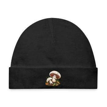 Champignon - Baby Premium Organic Mütze - Schwarz - Vorne