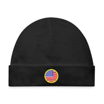 Flagge der Vereinigten Staaten - Baby Premium Organic Mütze - Schwarz - Vorne