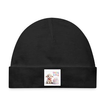 Lammy Happy B-day - Baby Premium Organic Mütze - Schwarz - Vorne