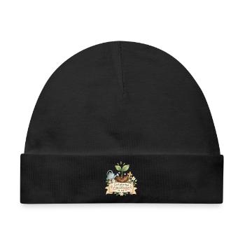 Gott gab mir Mut - Baby Premium Organic Mütze - Schwarz - Vorne
