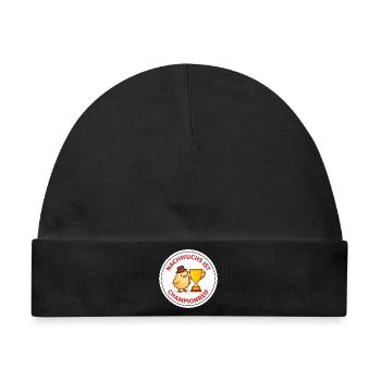 Champion-Küken Vogelschau T-Shirt - Baby Premium Organic Mütze - Schwarz - Vorne