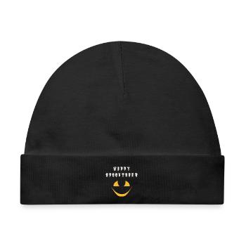 Happy Spooktober – Halloween Design - Baby Premium Organic Mütze - Schwarz - Vorne