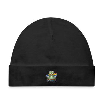 Ich bin schwul - Frosch LGBTQ Regenbogenfahne - Baby Premium Organic Mütze - Schwarz - Vorne