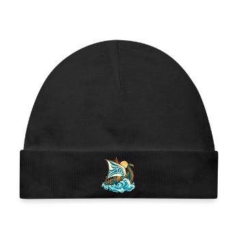 Wikinger Drachenschiff Drakkar Nordische Mythologi - Baby Premium Organic Mütze - Schwarz - Vorne