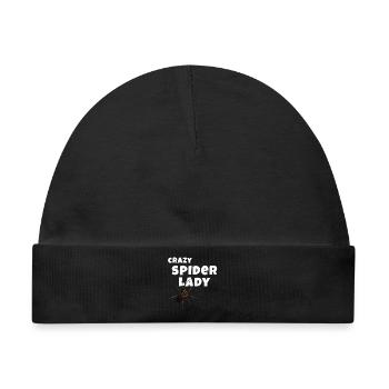 Crazy Spider Lady - Spinnen Liebhaberin - Baby Premium Organic Mütze - Schwarz - Vorne