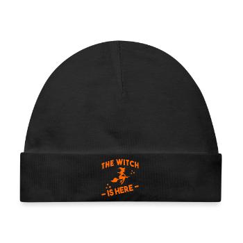 Halloween Witch - Baby Premium Organic Mütze - Schwarz - Vorne