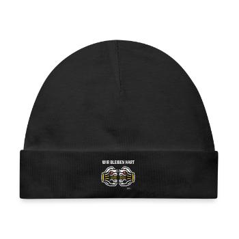Wir Bleiben Hart – Bold Streetwear - Baby Premium Organic Mütze - Schwarz - Vorne