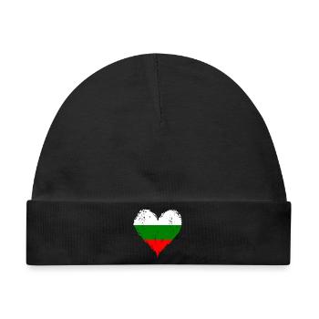 Bulgarien Herzflagge Grunge - Baby Premium Organic Mütze - Schwarz - Vorne