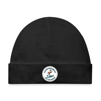 Kilometersammler SUP Board Flamingo Design - Baby Premium Organic Mütze - Schwarz - Vorne