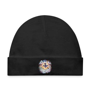 Magische Nacht Oktober Hexe und Geister - Baby Premium Organic Mütze - Schwarz - Vorne
