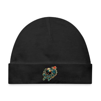 KOSMISCHER ROCKER | Schwerelosigkeits-Riff - Baby Premium Organic Mütze - Schwarz - Vorne