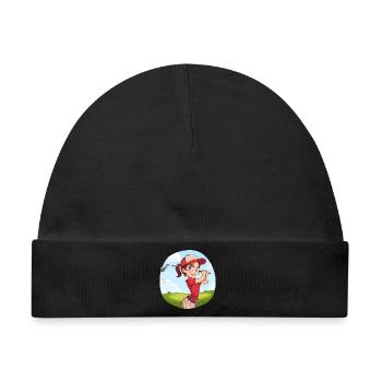 Golferin Cartoon - Baby Premium Organic Mütze - Schwarz - Vorne