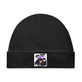 One More Game: Chibi Gamer Stil - Baby Premium Organic Mütze - Schwarz - Vorne