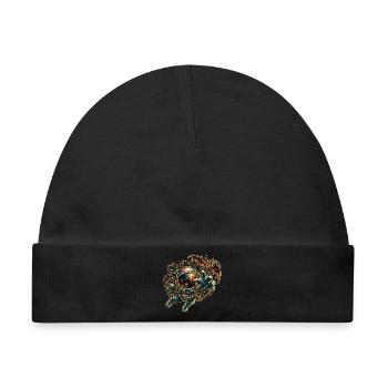 KOSMISCHER ROCKER | Alien-Fledermaus-Begegnung - Baby Premium Organic Mütze - Schwarz - Vorne