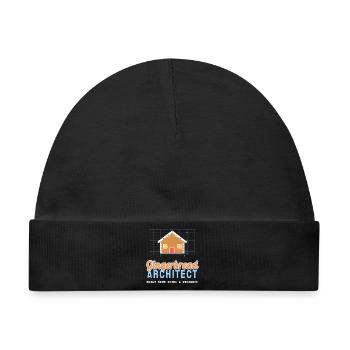 Lebkuchen-Architekt lustiges Weihnachtsbacken - Baby Premium Organic Mütze - Schwarz - Vorne