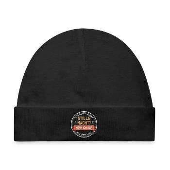 Stille Nacht? Kenn ich nur aus dem Lied. Retro - Baby Premium Organic Mütze - Schwarz - Vorne