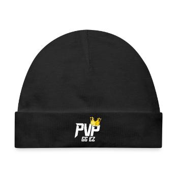 King of PvP – Gold Crown & GG EZ - Baby Premium Organic Mütze - Schwarz - Vorne