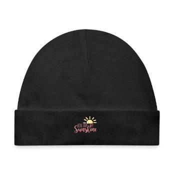 Du bist mein Sonnenschein - Baby Premium Organic Mütze - Schwarz - Vorne