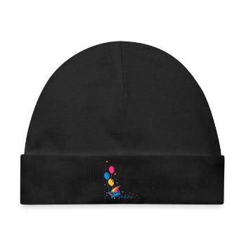 Narrenkappe Karneval Fasching - Baby Premium Organic Mütze - Schwarz - Vorne