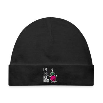 Let the beet drop, beat drop EDM DJ Tanzmusik - Baby Premium Organic Mütze - Schwarz - Vorne