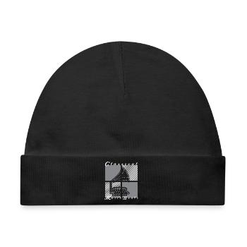 Grammophon - Baby Premium Organic Mütze - Schwarz - Vorne